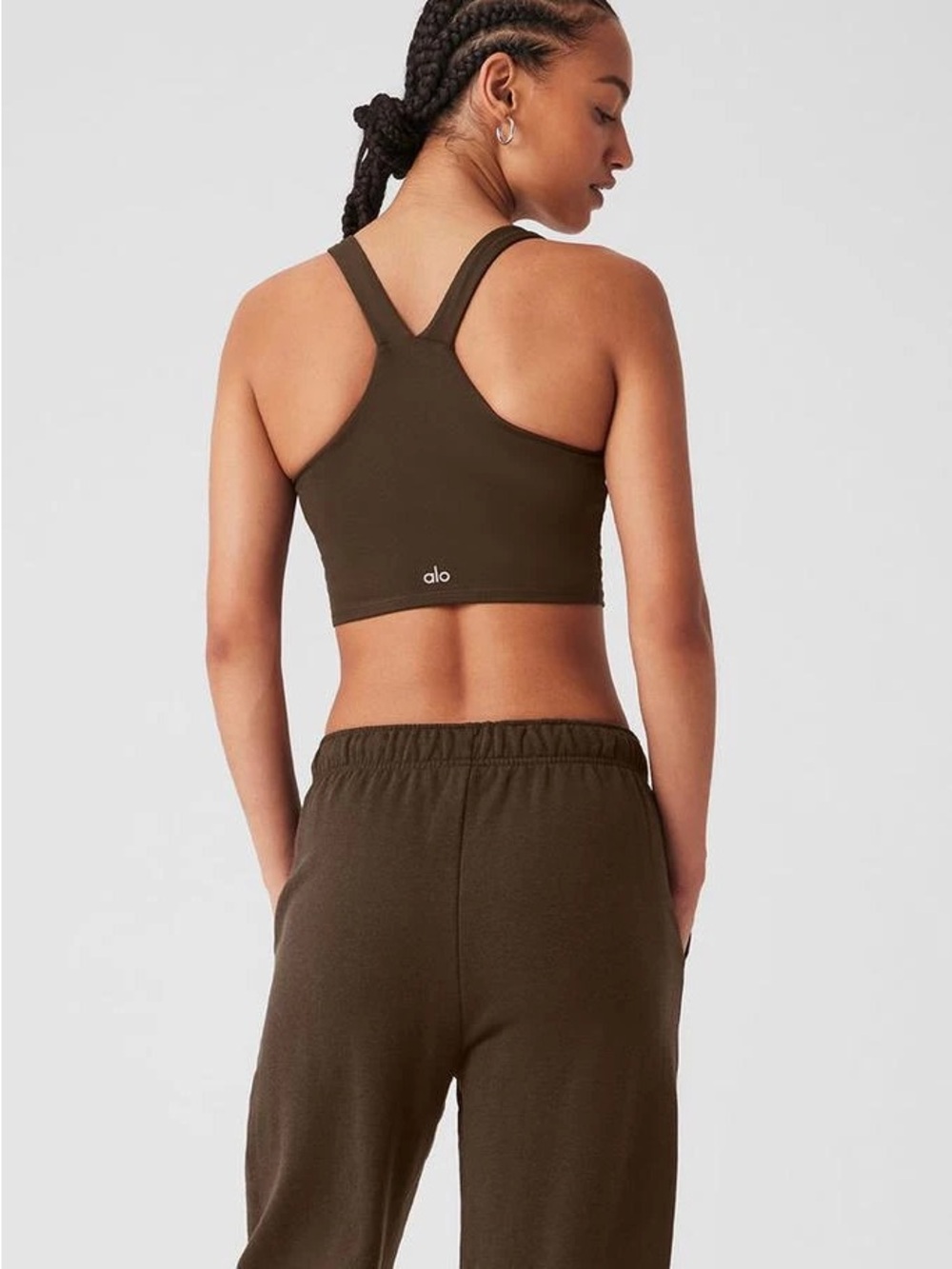 ALO Yoga Airbrush Real Bra Tank Brown